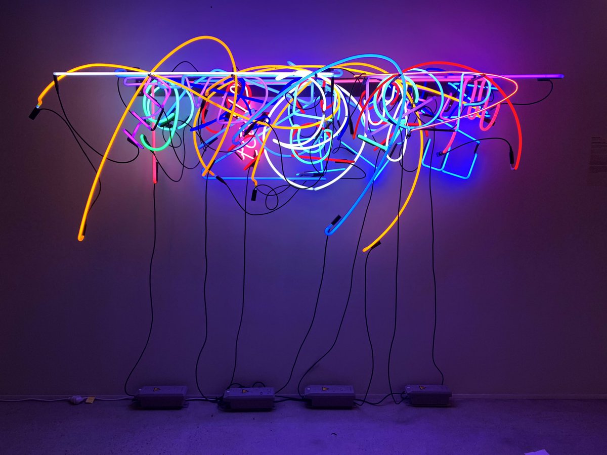 Brendan Van Hek’s neon work at the opening of the Murdoch University Art Collection Summer Soirée last night <a href="/MurdochUni/">Murdoch University</a>