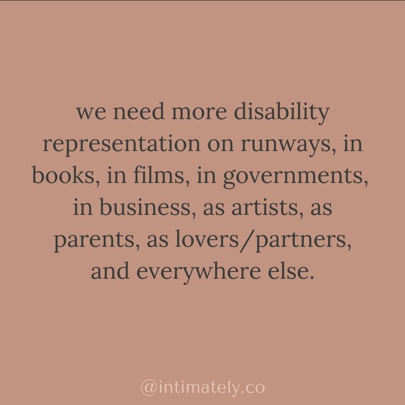 Out of the entire world’s population, there are 1 BILLION people living with a disability. It’s past time for those people to be represented!