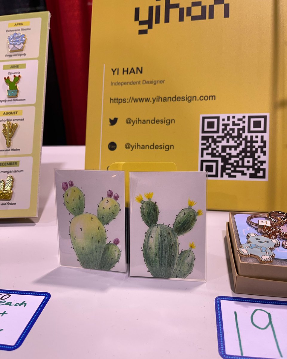 yihandesign's tweet photo. Just sold one of my ACEO which I drew this morning at DesignerCon. Thank you very much for loving my cactus. #aceo #aceocard #atccards #designercon #designercon2021 #yihandesign https://t.co/dNgUZGZ6UE