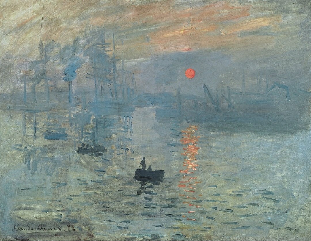 #UnDíaComoHoy de 1872, según historiadores del arte, Claude Monet pintó en una mañana "Impresión, sol naciente". Representando el puerto de Le Hâvre, en Normandía, y presentada en una exposición en 1874, la obra dio su nombre a un nuevo movimiento artístico : el impresionismo.