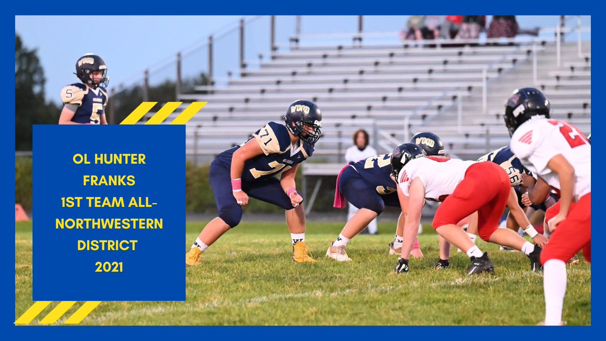 Hunter_F_71's tweet photo. I'm honored and thankful to selected for the 1st All Northwestern District Football Team this season. I couldn't have done it without my amazing coaching staff and teammates behind me. I cant thank you all enough for this great season! https://t.co/fHBz1ABCeA