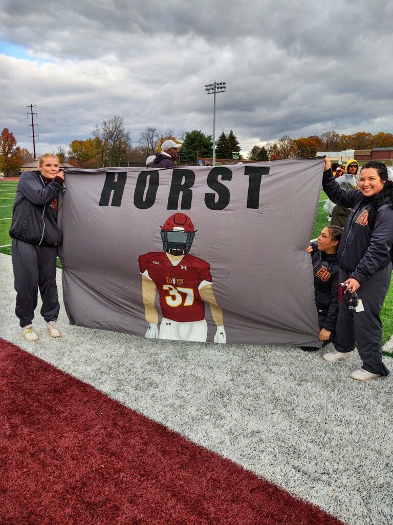 TJHMemorial's tweet photo. Thank you @bloomufootball for dedicating this season to Tyler. We are family. #LL37 🏈🤍🕊 https://t.co/3gGf2guGdK