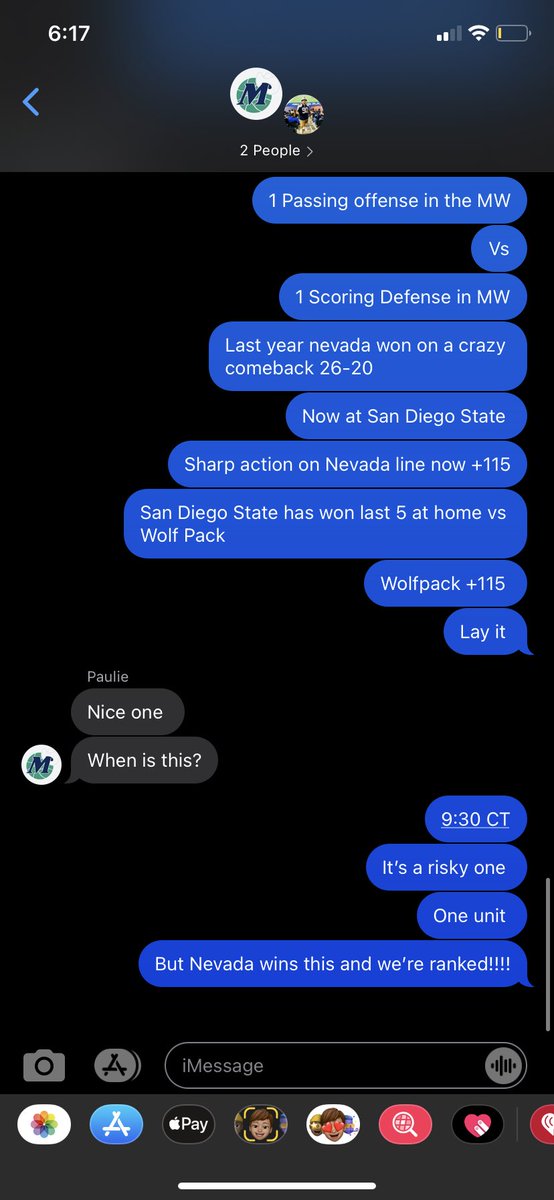 JohnnyRigaton's tweet image. 🚨JOHNNY’S DOUBLE DOWN🚨

San Diego state has won the last 5 at home against the Wolfpack. With sharp action coming in on the Wolfpack..we’re taking NEVADA +115.

#layit #betting #battleborn #fightingforrankedspot #carsonstrong #jaynorvell #lfg #mountainwest #showdown