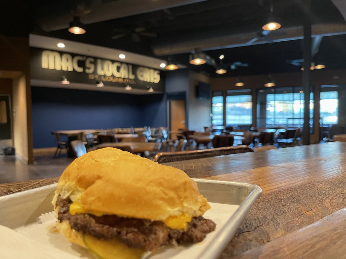 MacsLocalEats's tweet photo. Occupancy Permit.  Check.  Health Inspection.  Check.  First Cheeseburger off the Line.  Check.  See you soon #StL https://t.co/Th9nEx38Su
