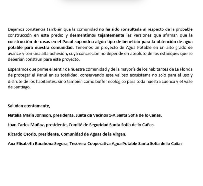 La comunidad y los dirigentes de Santa Sofía de lo Caña. Desmienten los dichos del Alcalde Rodolfo Cárter sobre la posibilidad de tener agua potable y acuerdos con ellos más info en :  instagram.com/p/CWPHfBppUvm/… #panul #Bosquepanul #LaFlorida <a href="/RedPanul/">Red Precordillera</a>