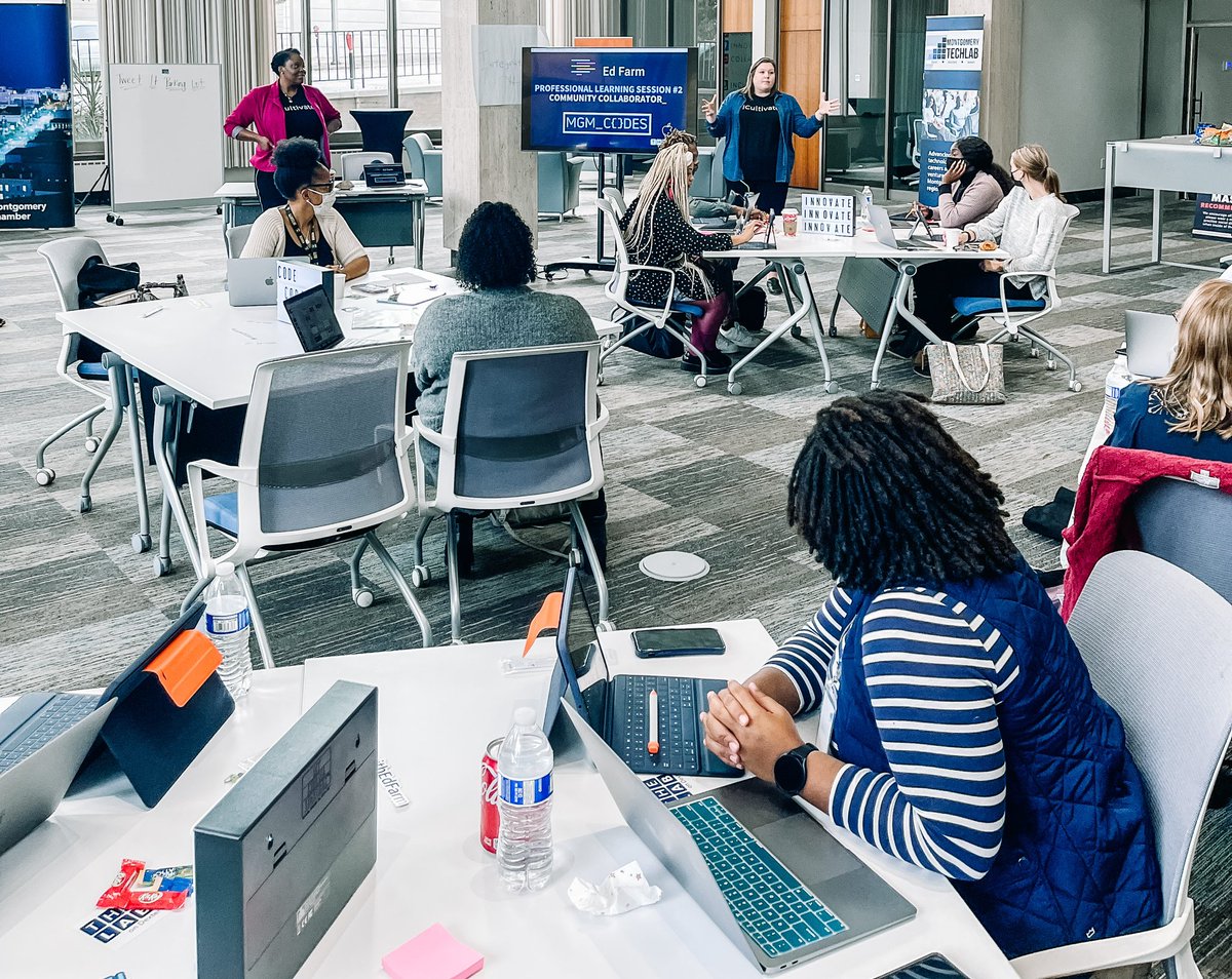 EduCoach_BWade's tweet photo. An amazing day of learning with @_EdFarm @MPSAL Teacher Fellow! This group is well into their innovation journey and cultivating change in this community! #EdFarm #iCultivate #edchat #mpsmovingforward #edtech @AppleEDU @tim_cook https://t.co/csBAy7PBgd