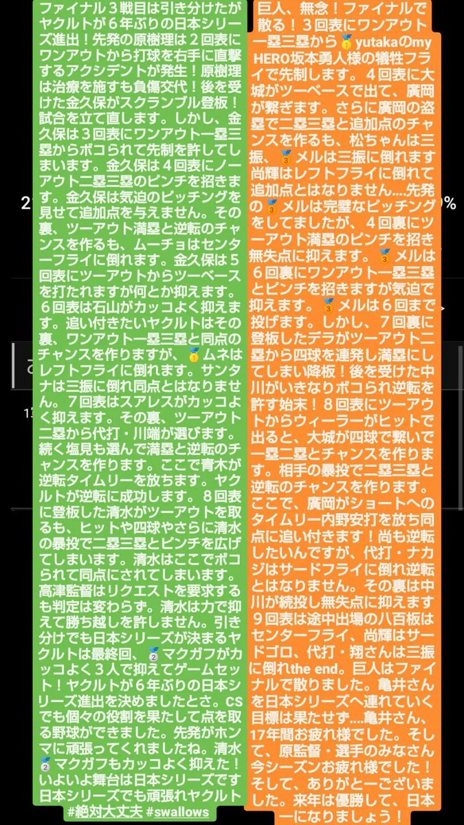 yutaka48377063's tweet image. CSファイナルステージの振り返り
保存してください！てか、読んでください。

#プロ野球CS
