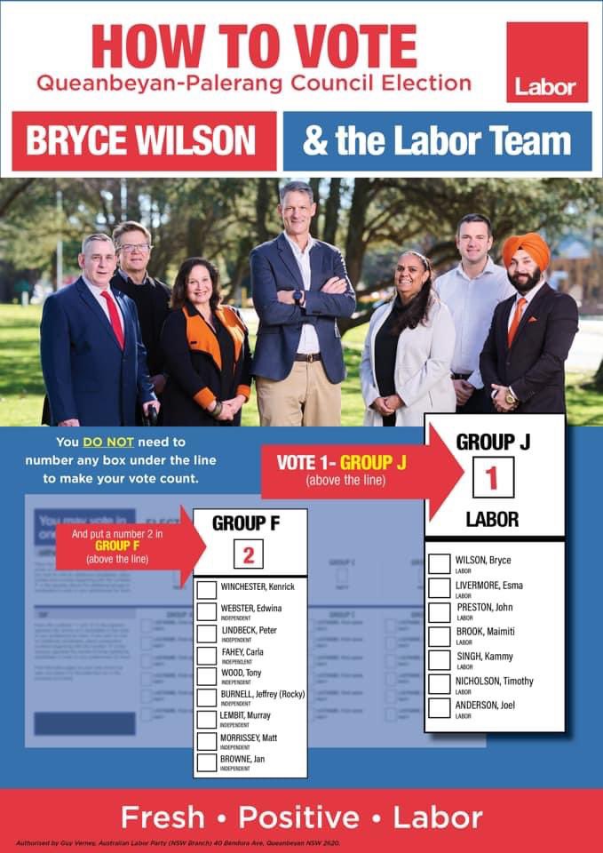 Elllsee's tweet photo. How to vote for a fresh, positive Labor team in upcoming #QPRC Council election on 4 Dec. #Queanbeyan
#Bungendore
#Braidwood
#Googong
#Jerrabomberra
#Wamboin
#Bywong
#Burra
#Carwoola https://t.co/LBTipgjnUO