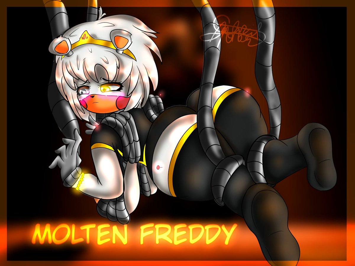Gabriel28791's tweet photo. Molten Freddy! Got a little stuck in her wires XD https://t.co/xxt4nK43nK