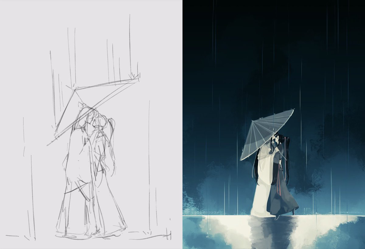 That sketch versus final thing that went around a few months back… I don't need to point out which is which, right? 😂😂😂 