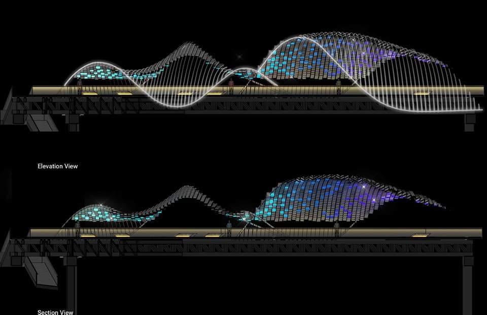 Fahladao1's tweet photo. Lighting relives a thing. Greenbridge is just a bridge in Bangkok. But 
wait and see, I will cast a spell to make it moves.
#lightingdesign #lightingart #designer #artist #architecture #lightartinstallation #landmark #architecture #oxxostudios #realworld #physicalworld https://t.co/Sd11gESD18