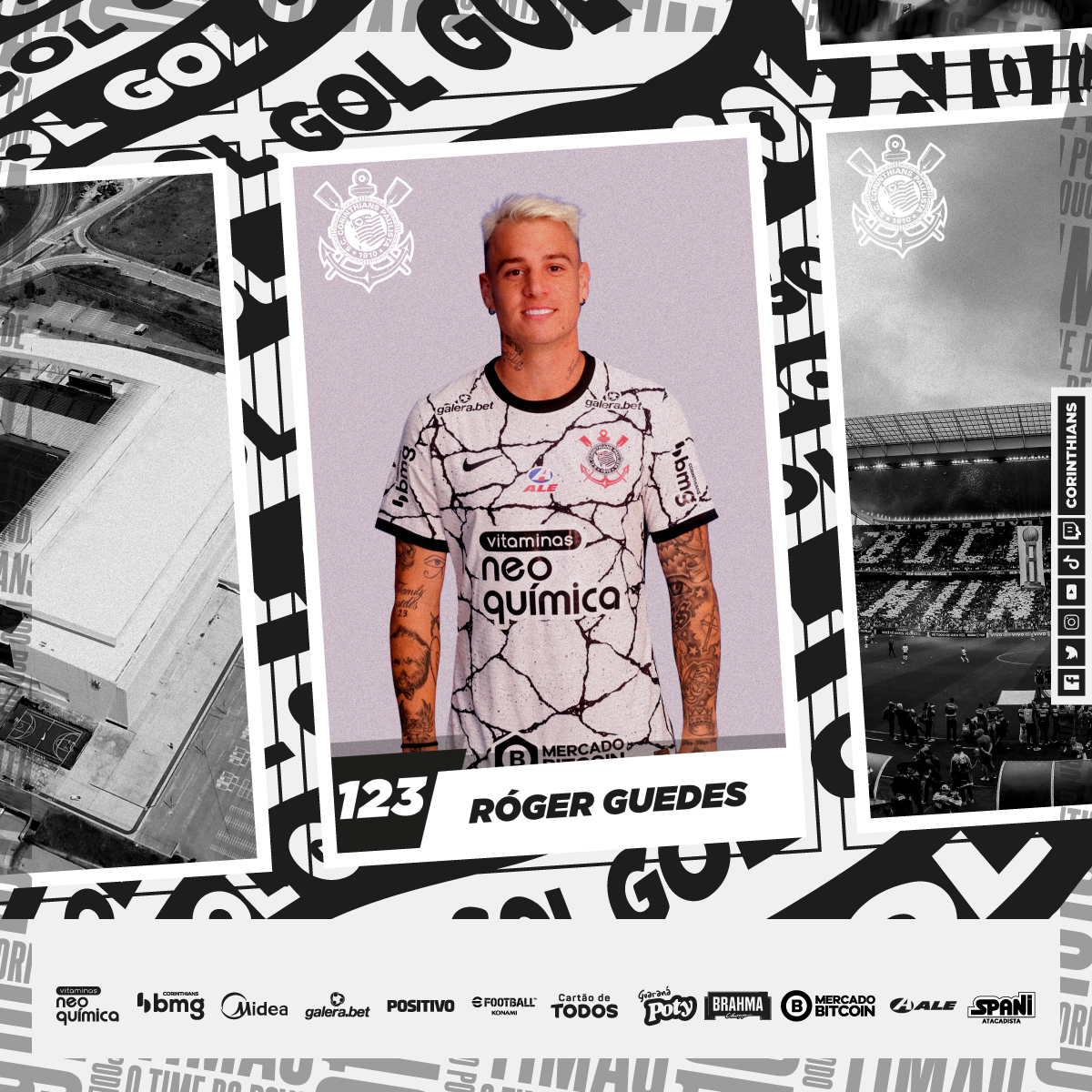 Corinthians's tweet image. 2T | 12 min: Róger Guedes aproveita bola sobrada na pequena área e marca mais um pro Timão. 

#SCCPxCUI (3-1)  
#VaiCorinthians