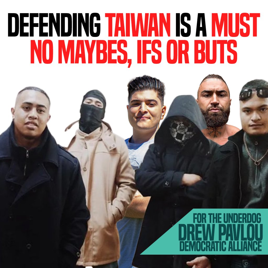DrewPavlou's tweet photo. Defending Taiwan is a Must
No Maybes, Ifs Or Buts 
#DrewForSenate #DrillaRap #FreeTheGang https://t.co/oI6tcZsFb9