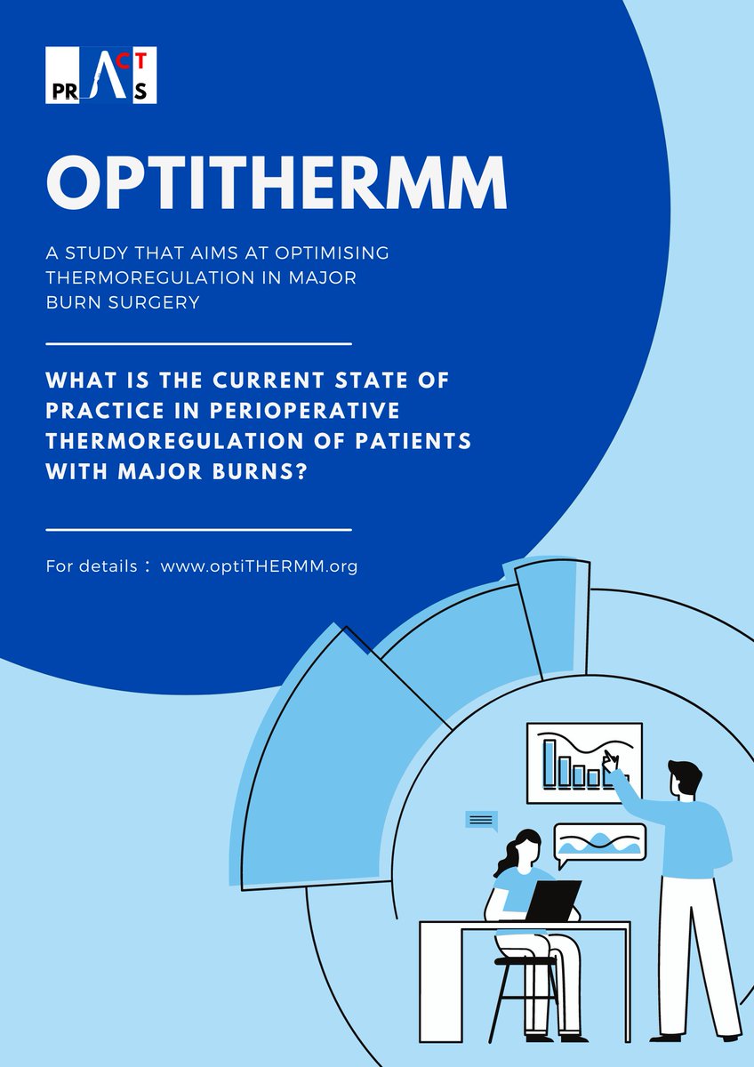 ACTPRASurgery's tweet image. What is the current state of practice in peri-operative thermoregulation of patients with major burns?

@ACTPRASurgery wants to know, and we need your help! 

Find out more about how you can get involved and earn co-authorship:  optithermm.org
youtube.com/watch?v=oySDGT…...