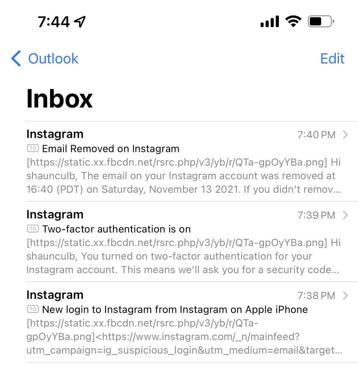 shaunculb's tweet photo. @instagram can you guys get me my account back? I was hacked and locked completely out within a matter of 2 minutes 😭 https://t.co/kK0PrAlkvz
