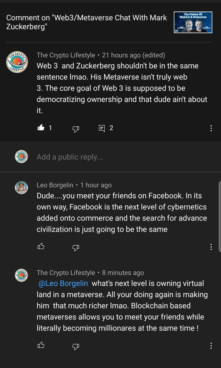 🤦‍♂️ I see I still have lots of work to do we  need to educate what the true meaning of #Web3 means to the world 🌎 

#blockchain #metaverse