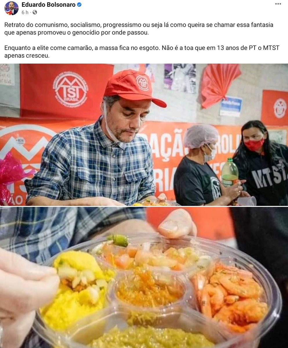 Se pobre ou quem não despreza pobre comendo camarão já incomoda, imagina saber que todo ódio foi revertido em amor  🧡
#Camarao #mtst #marighella #bananinha #wagnermoura #acarajé