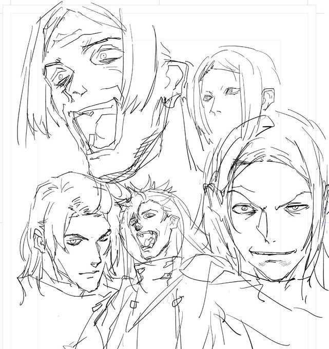 悪いやつを描こうとしてもどうも小物っぽくなってしまう…即死しそう 