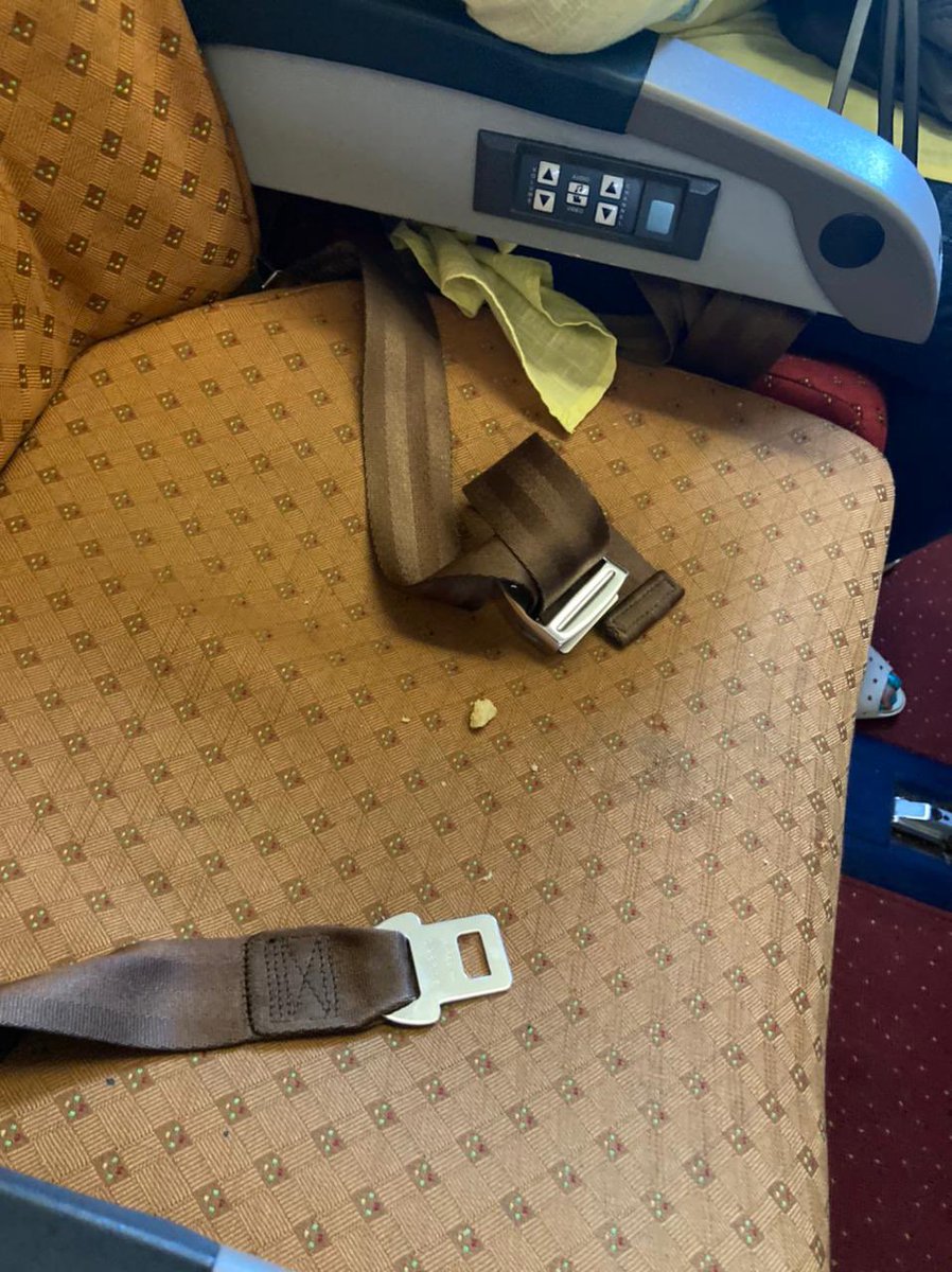 SlashProductio1's tweet photo. And then early in morning Flt AI 684 we find seats like this . Not sanitized , not cleaned and none of the staff members were bothered . Hate travelling via @airindiain . This is ridiculous @airindiain #airindia #airindiastaff #dirtyseats https://t.co/ZlJXqfUWgQ