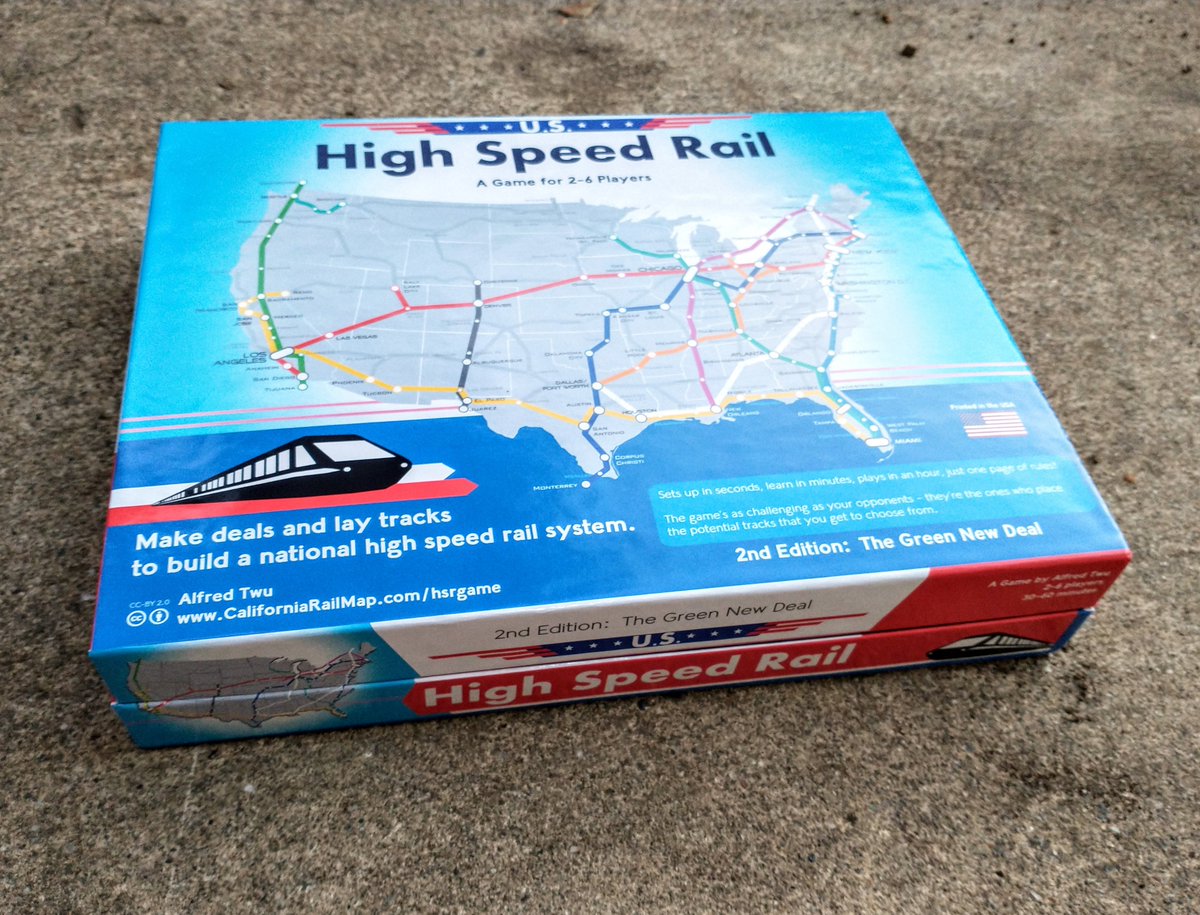 alfred_twu's tweet photo. the High Speed Rail board game based on The Map is back in print!  https://t.co/exyycwkKqz 🚄🐦

Printed in the USA by @thegamecrafter 

To view the game rules / printable PDF, see https://t.co/DWHAwp4UFe https://t.co/1CUI5YS5HN