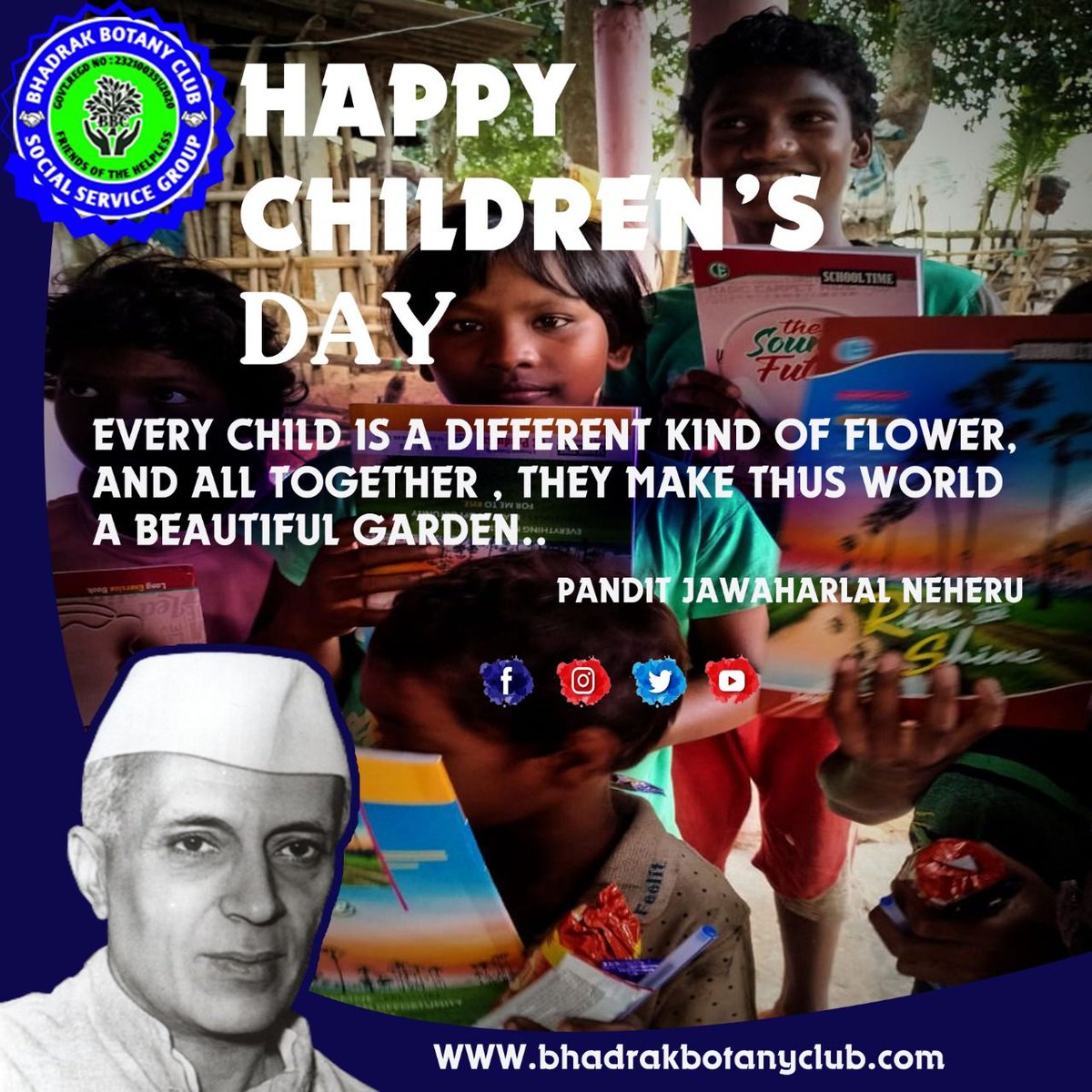ClubBotany's tweet photo. 🅷🅰🅿🅿🆈 🅲🅷🅸🅻🅳🆁🅴🅽'🆂 🅳🅰🆈

Heartiest congratulations and best wishes to all the children on behalf of our family on the occasion of Children’s Day.

BHADRAK BOTANY CLUB
#BUT_TOHELP_ANY
#BBC https://t.co/We0Ag02gLy