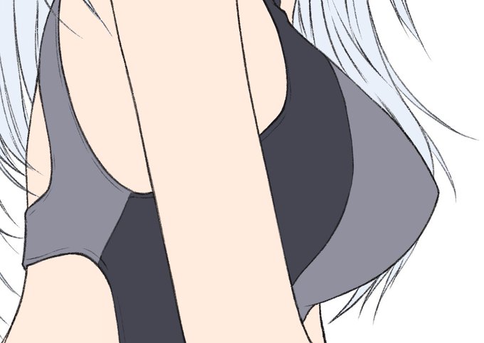 それはそれとして、おっぱいおっぱい!!(逃げた先の水着の下塗りが終わった) 