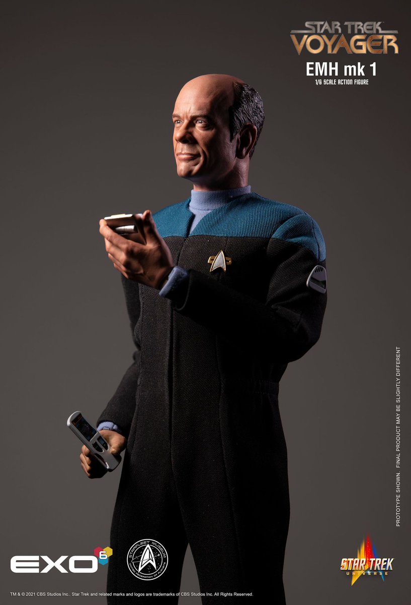 TrekCollective's tweet photo. .@StarTrekEXO6's The Doctor action figure currently up for pre-order, plus teases of a third Voyager character on the way, and Disco too! https://t.co/DbUAFKI5RM https://t.co/dkY6Qbpn65