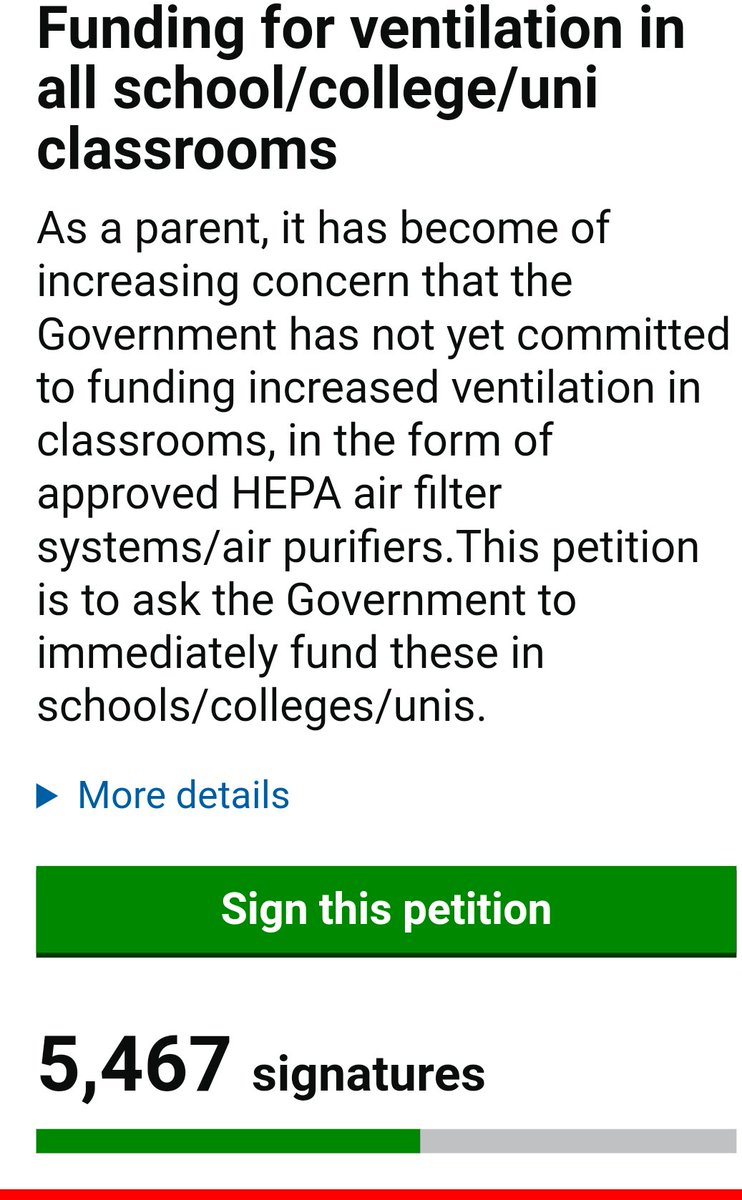 mishwoz's tweet photo. Parents
Families
Community
#Ventilation
#CleanAirClassroom
Sign parliament petition
Here
https://t.co/8ICvCzVWB5 https://t.co/tKk1JrjIoc