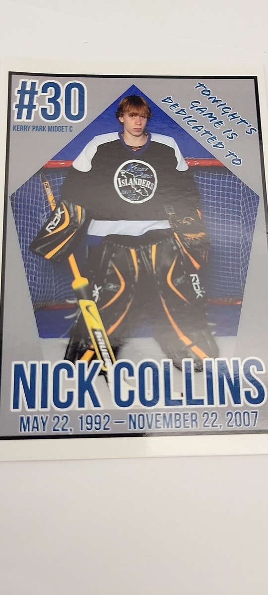 eastwood_squint's tweet photo. Special night tonight @IslandersKP @CougarsJrHockey @vijhlofficial #NickCollins #VIJHL https://t.co/S7drfyFkN4