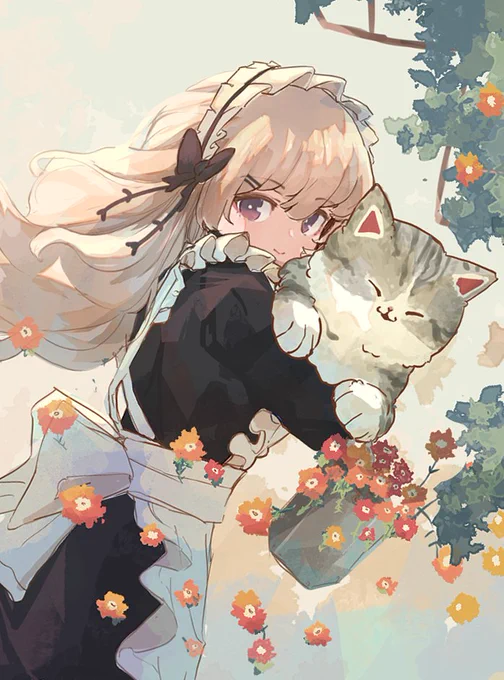 🐈もふもふねこと花🌼
🐈‍⬛fluffy cat &amp; flower🐾 