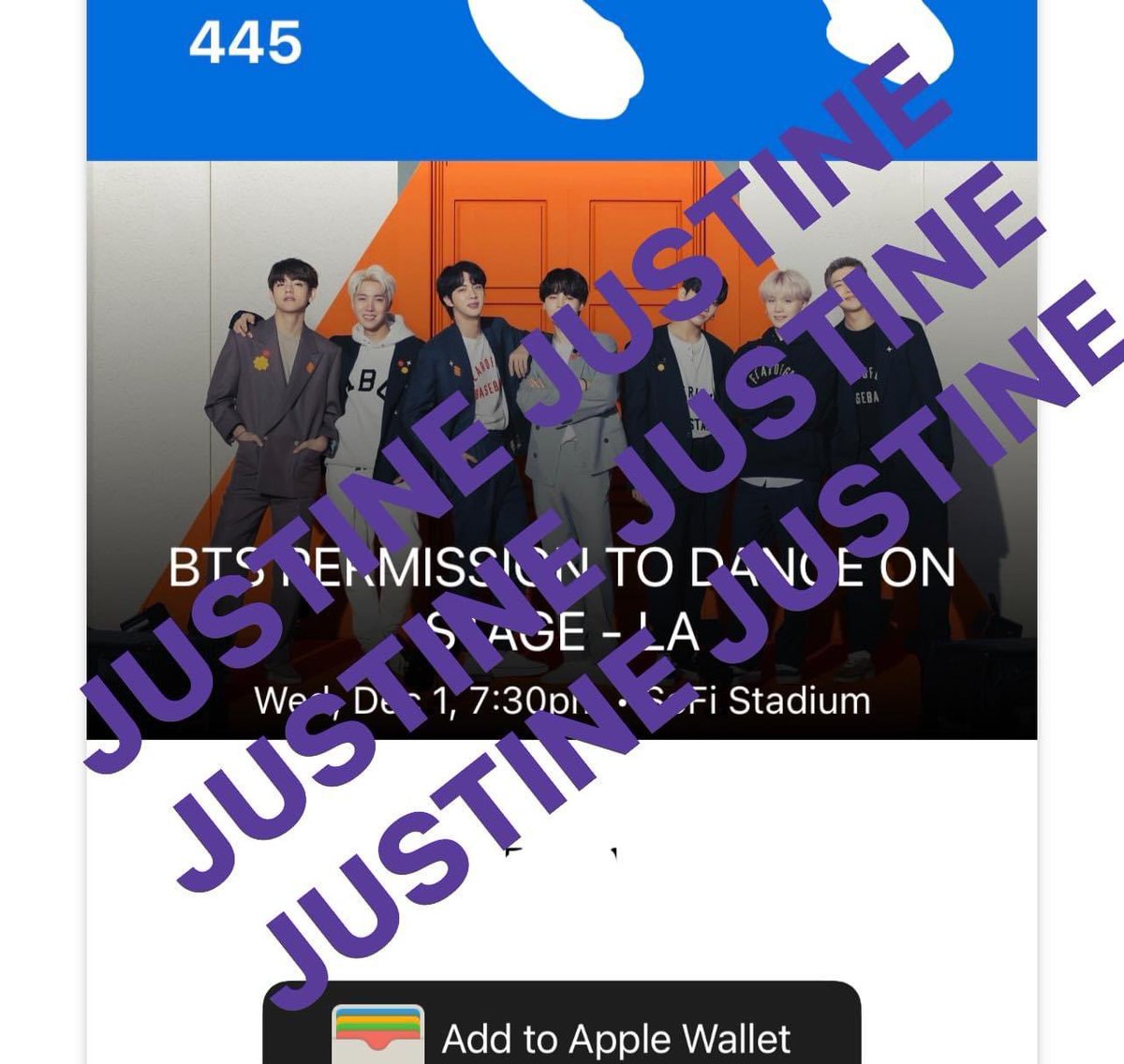taejinkookieeee's tweet photo. WTS - BTS PTD in LA
Sec 445 - this will be above FV since I bought it through TM
RFS: got better seats
DM me if interested
#BTSTickets #btsticketselling @BTSTICKETBOT #BTSPermissionToDanceOnStage #btsforsale https://t.co/e2zj4QrruJ