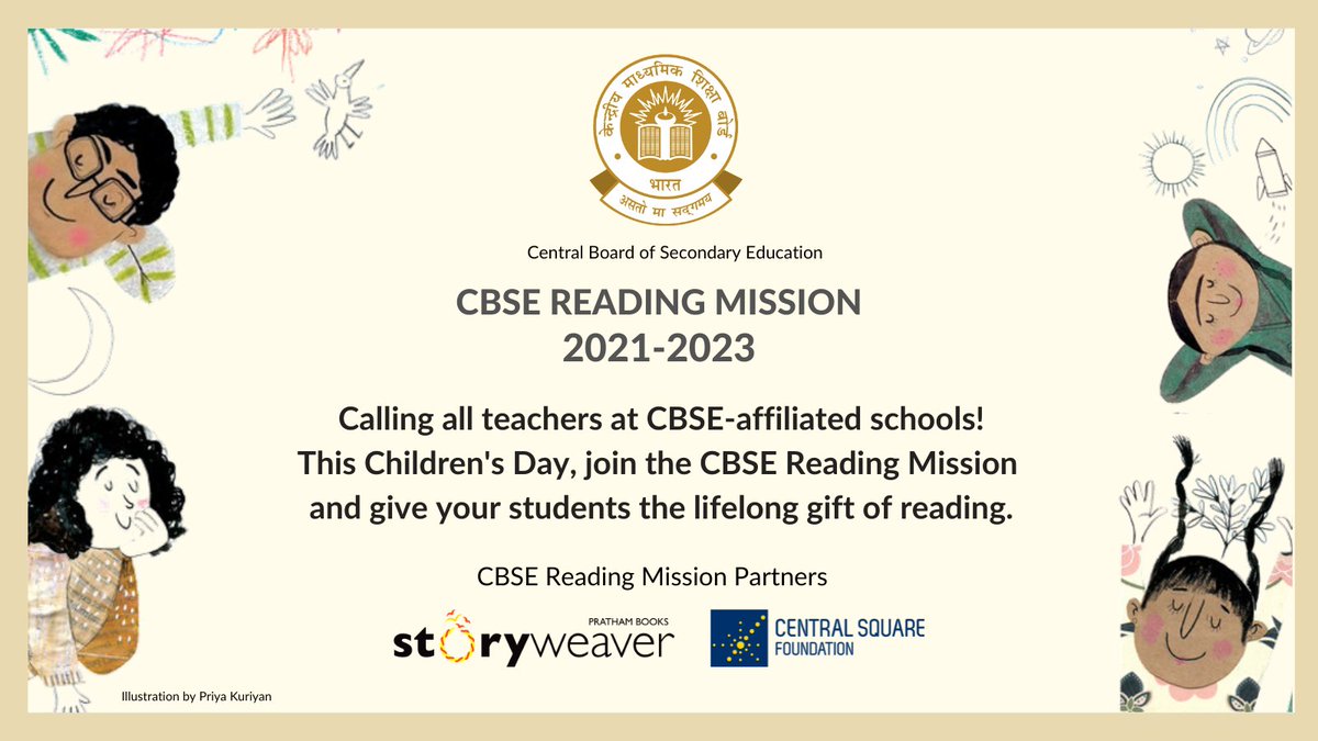 PBStoryWeaver's tweet photo. This #ChildrensDay, inspire the next generation of readers! 📚🚀
Join the #CBSEReadingMission, a 2-year initiative to promote Reading Literacy and build a culture of joyful reading.

Visit https://t.co/7Mr6g7dQas &amp; click on ‘Enroll’ to get started!⭐

@cbseindia29 @CSF_India https://t.co/Q9WqGFwcRQ