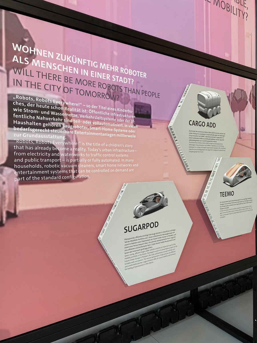 TashaMorrison96's tweet photo. Stopped by the DRIVE. @VWGroup Forum in #berlin - “Will there be more robots than people in the city of tomorrow?”

#autonomousvehicles https://t.co/BBoFyEG8yQ