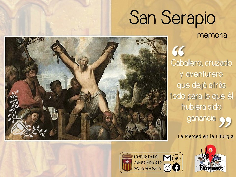 CoristadoC's tweet photo. #SanSerapio
#PatrondelosFrailesHermanosMercedarios
#santosdentraorden
#fiestamercedaria
#santos2021
#veamishermanos https://t.co/ONG32bMz8V