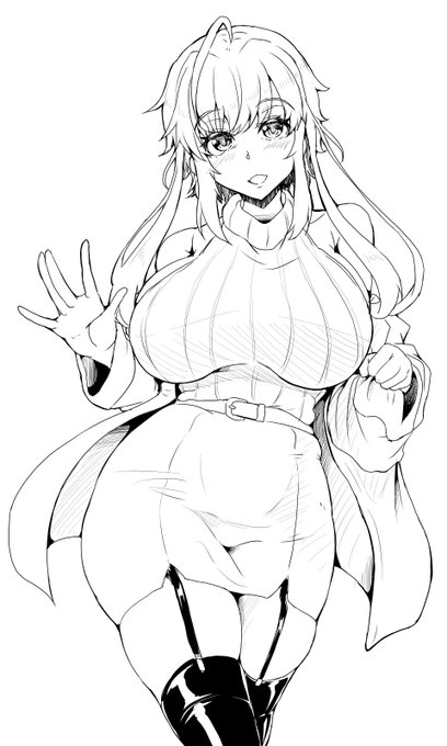 #びびび50連で出なかったので交換したけどウルリカさんかわよで好み。ガーターストッキング穿いてほしい落書き。ぐいぐいくるヒロインの友人キャラで銀髪巨乳外人枠はえっちがすぎる。 