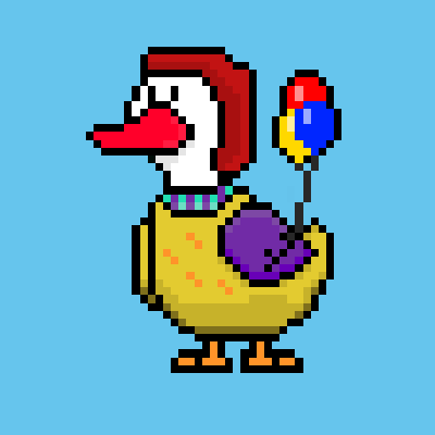pixel_ducks's tweet photo. Pixel Duck #5 Clown https://t.co/KnMXzE9G8W