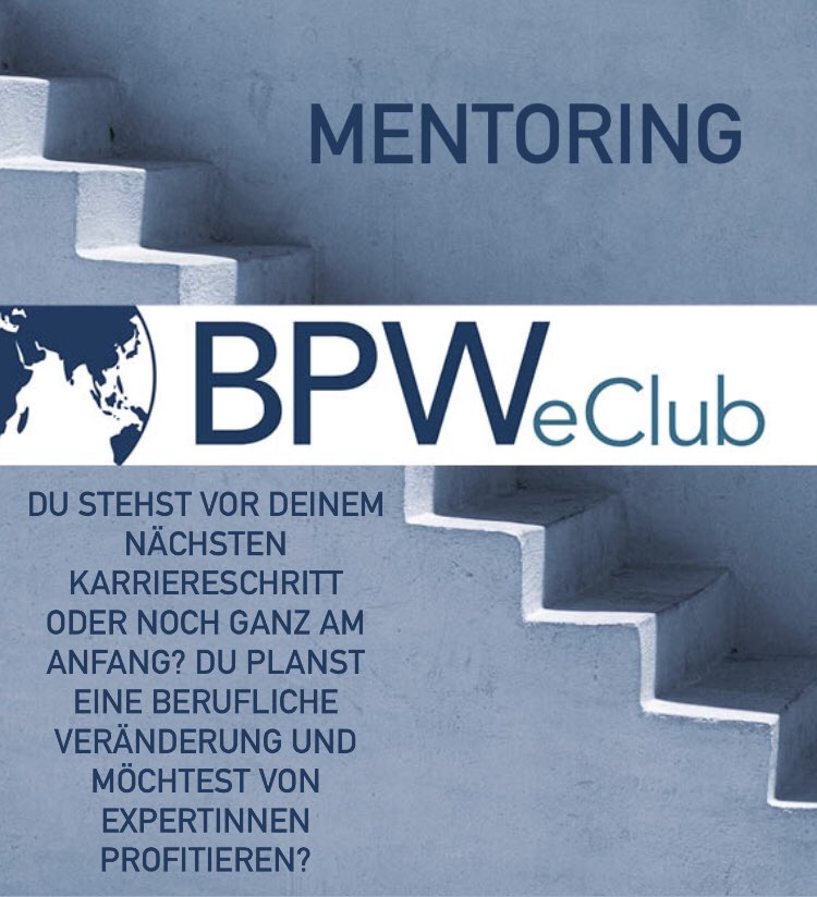 EclubBpw's tweet photo. Dann lerne das bewährte BPW Mentoring-Programm kennen, das bereits viele Frauen auf ihrem Weg zu großen Zielen begleitet hat. #femalebusiness #frauennetzwerk #femalenetwork #karrierenetzwerk #bettertogether #diversity #karriere https://t.co/lzgMTeZNi2