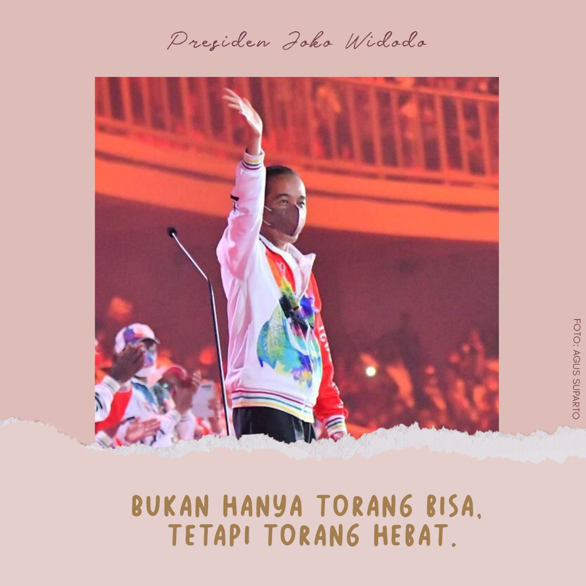 jokowi's tweet image. Selamat kepada Papua yang sukses menggelar PON dan Peparnas. 

Di dalam hajatan olahraga besar itu Indonesia juga merayakan keberagaman, menghormati kesetaraan, dan bersama-sama meraih prestasi yang mengharumkan bangsa dan negara.