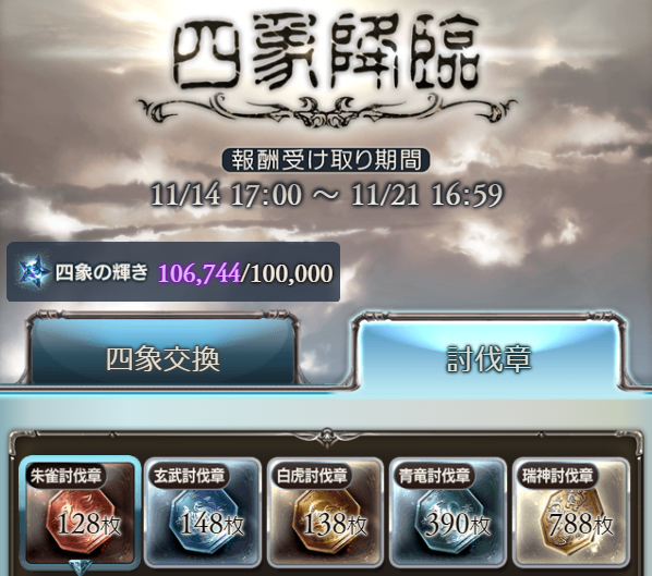 Tkグラン 21年11月四象降臨結果 新トレジャー魂玉ドロップ Ex下位素材 13 156 8 33 Ex 魂玉 0 27 0 瑞神金箱魂玉 10 181 5 52 瑞神青箱魂玉 4 169 2 37 魂玉集めは瑞神を両面カグヤのドロップ編成でやるのが1番効率良かったです グラブル