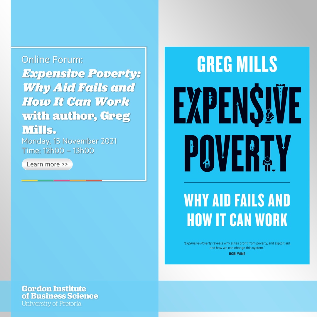 PanMacmillanSA's tweet photo. Tomorrow at 12PM, join @BrenthurstF's director and author, Dr Greg Mills for @GIBS_SA's online forum. Dr Mills will be discussing why aid has failed to enrich human development in #Africa and how it can work.
Register for free here: https://t.co/fNil2zgpjt

#ExpensivePoverty https://t.co/om860GshQH