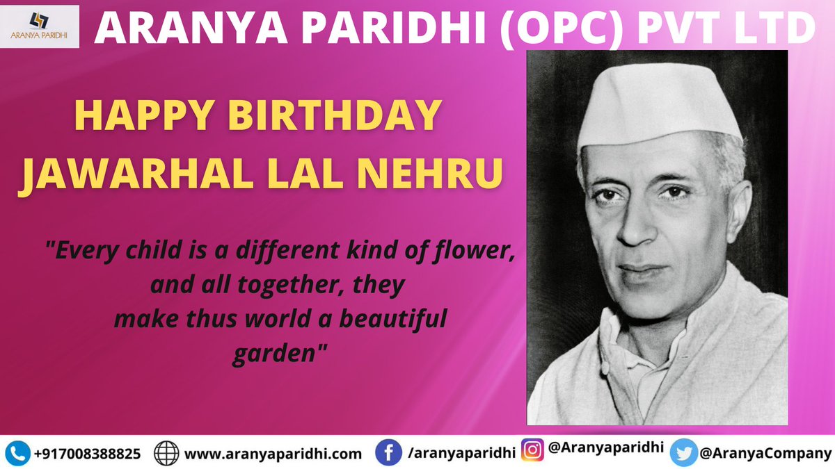 AranyaCompany's tweet photo. Success belongs to those who acts boldly without being afraid of consequences. happy birthday JAWAHAR LAL NEHRU.
#Jawaharlalnehrubirthday
#14november
#childlover
#1stprimeminister
#Aranyaparidhi
#agriculturetechnology
#statupindia
#startupodisha
#chachanehru
@rrgps2011 https://t.co/rMx3vwzlEu