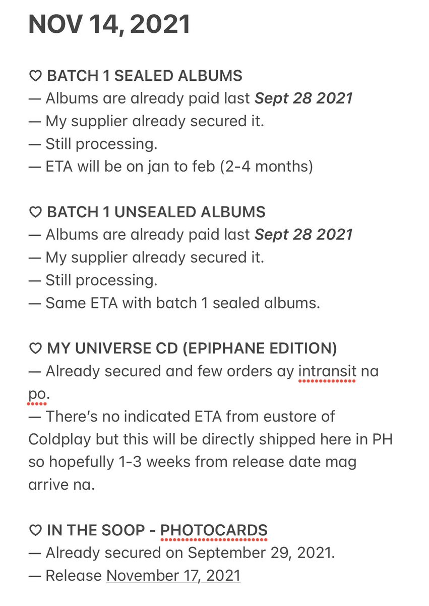 TheMerchPerchPH's tweet photo. #TMPPH_Updates
— Mass Updates as of November 14, 2021. https://t.co/ZippTsU6D3