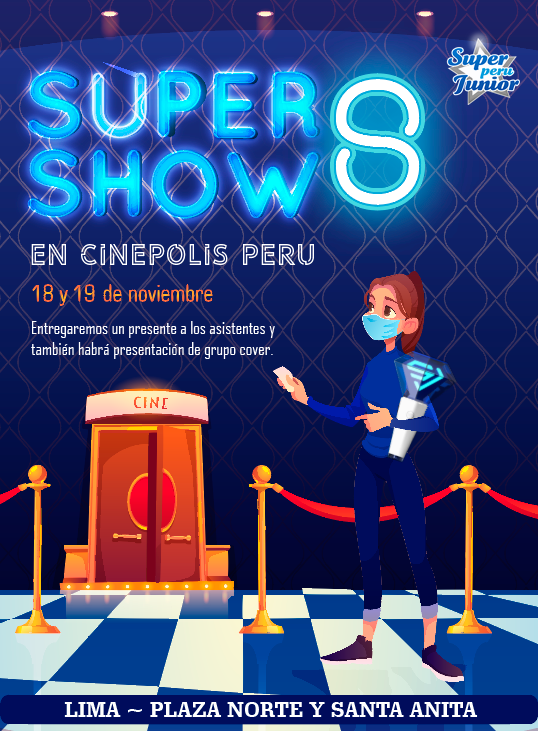 hatoperu's tweet photo. โ
SUPER SHOW 8 en Cinรฉpolis Perรบ โ
E.L.F ๐ต๐ช, nos complace anunciarles que con la autorizaciรณn de @CinepolisPE podremos realizar algunos eventos en esta fecha especial ๐
(+cont ๐)
Evento en FB:
https://t.co/9yPuOJMQXh
-----
#SuperJunior #SuperShow8Peru #PeruELF @SJofficial https://t.co/mp2DDFvdTy