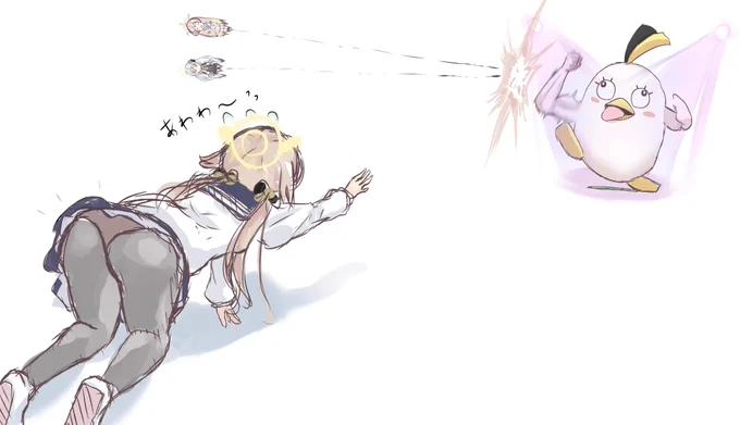 なにが描きたかったのかもうよく分からんのじゃ☠️ 
#ブルアカ 