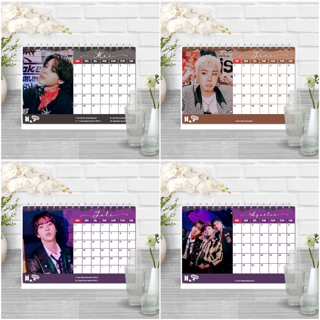 geol_shop's tweet photo. KALENDER DUDUK 
BTS - SEASONS GREETINGS 2022 VER 1

Detail: 
- isi 12 lembar 
- ukuran A5 (22 x 15 cm)
- Penyangga Hardcover (Keras) bukan kertas ya
- Penyangga Softcover (Karton Tebal)
- Bisa request tanggal spesial

link shopee : https://t.co/uUqWbi56XC https://t.co/IWtMzKvzso