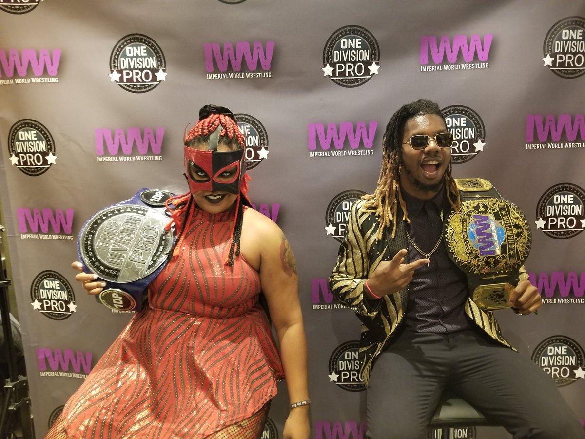 reidhcooper's tweet photo. Champ #Champ.
The #ImperialWorldWrestling Champion @HexxHyena and the newly crowned today @OneDivisionPro champ @AnaMorningstarr at #TheBigEventNY
#1dp https://t.co/ll7tc4hSd6