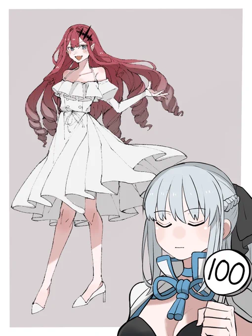 #FGO
バーヴァンシーとモルガン陛下の色々着せ替え 
