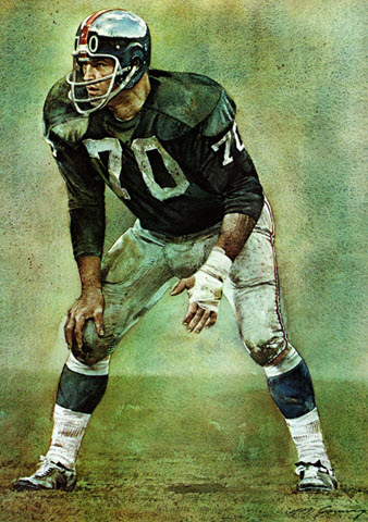 NFL_Journal's tweet photo. #RIPSamHuff #NFLArt by Merv Corning https://t.co/rEOwnRrhv2