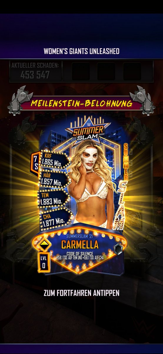 Trtg und women's giants hinter uns mal gucken was die neue Saison so bringt 🙂 #wwesupercard #saison7 #trtg #womangiants #allesfürsteam💯