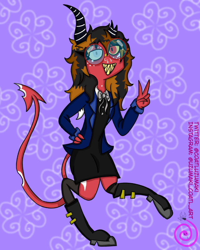 CoatlUzumaki's tweet photo. Una Coatl al estilo de Helluva Boss uwu #HelluvaBoss #helluvabossstyle https://t.co/Vhw8EDBF9W